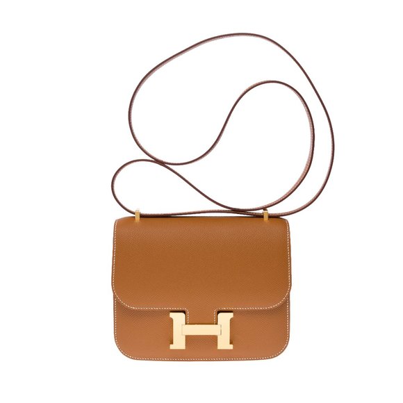 ​Hermès​ ​Constance​ ​Mini​ ​18​ ​mirror​ ​shoulder​ ​bag​ ​in​ ​Gold​ leather - Picture 1 of 11